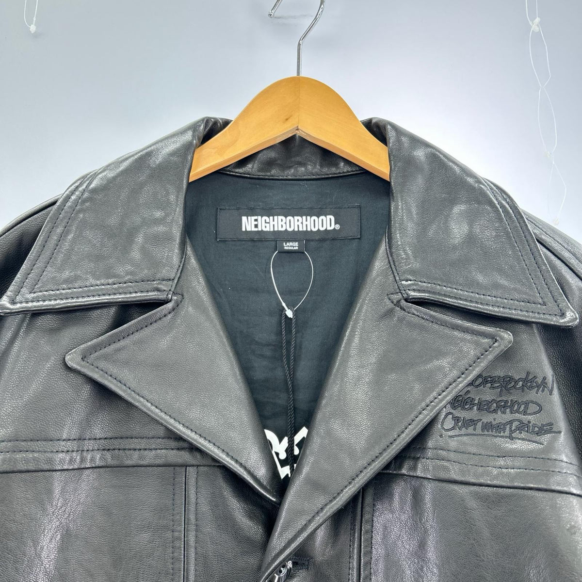 レザージャケット 24SS LEATHER JACKET 232SZNH-JKM03S (L) L ブラック