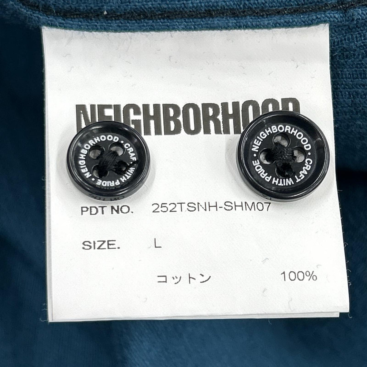 長袖シャツ CORDUROY CHECK SHIRT LS 252TSNH-SHM07 L ブルー