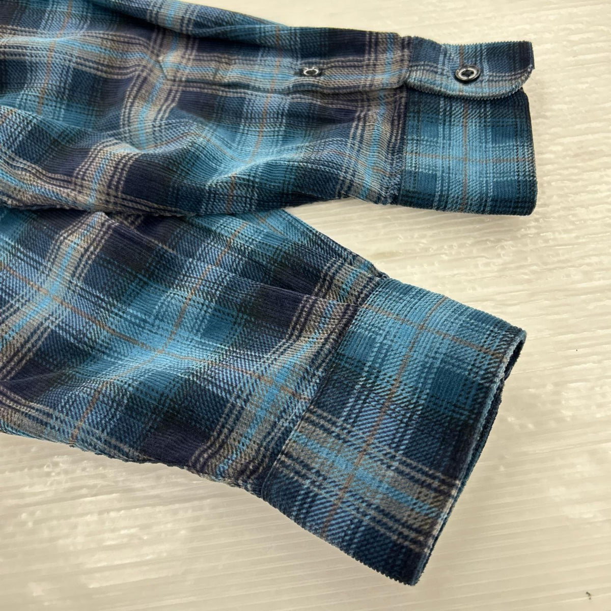 長袖シャツ CORDUROY CHECK SHIRT LS 252TSNH-SHM07 L ブルー