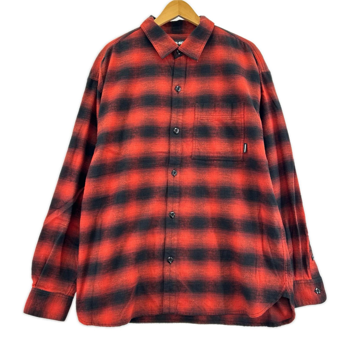 長袖シャツ HOMBRE CHECK SHIRT LS 251AQFGNH-SHM01S L レッド