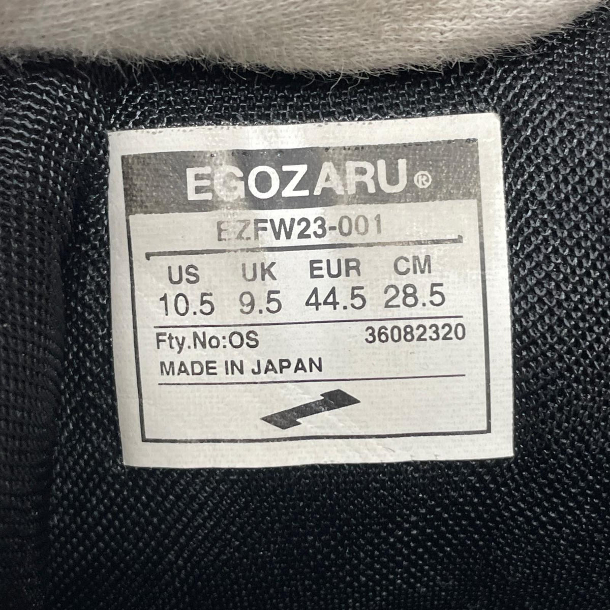スニーカー EGOZARU AWAKE 1.5 BLACK LIGHTNING 黒 28.5cm (US10 1/2 UK10 EU47) ブラック