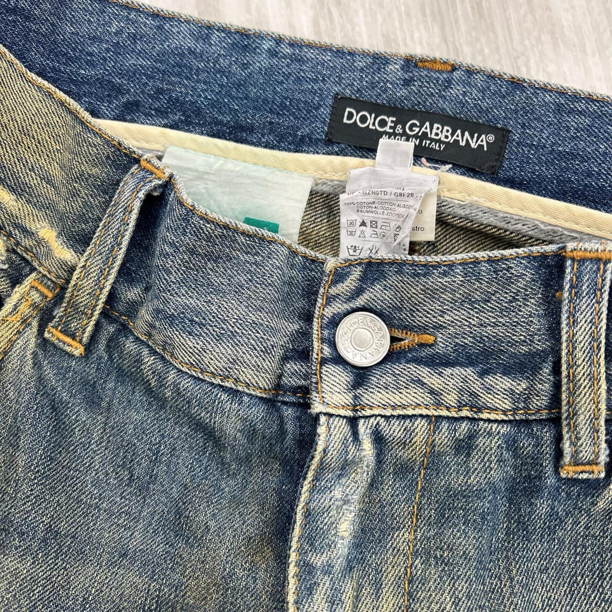 デニムパンツ ﾀﾞﾒｰｼﾞ加工 46 46 ブルー