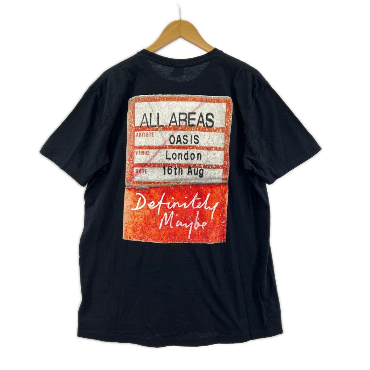 半袖Ｔシャツ oasis DEFINITELY ACEESS ALL AREAS L ブラック