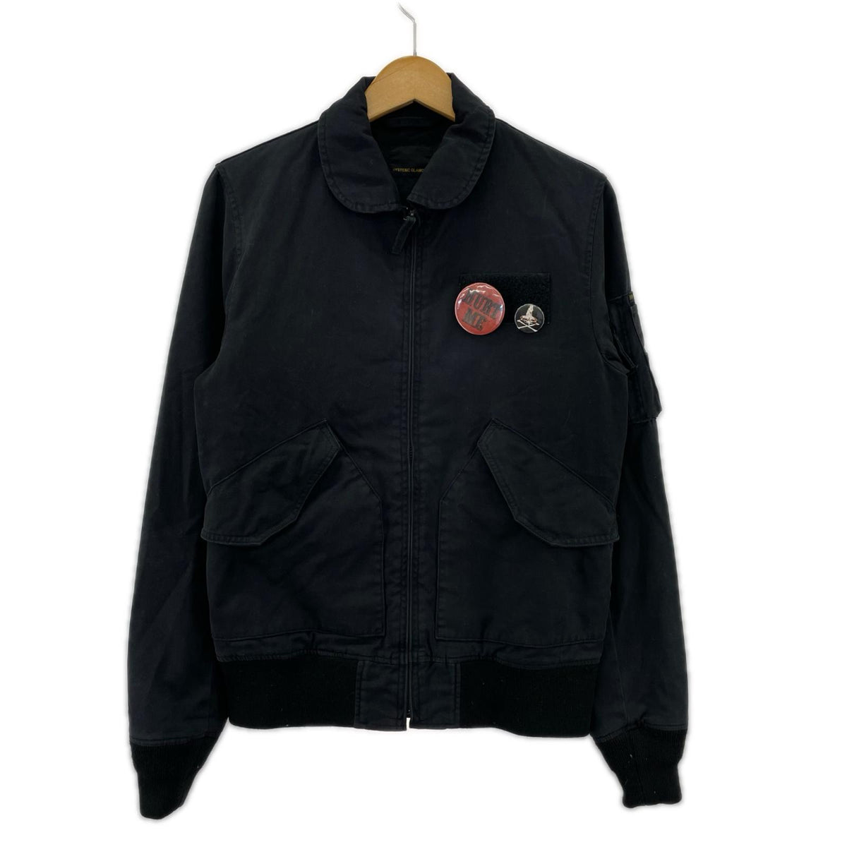 ジャケット ZIPﾊﾞｯｼﾞｼﾞｬｹｯﾄ（S) S ブラック