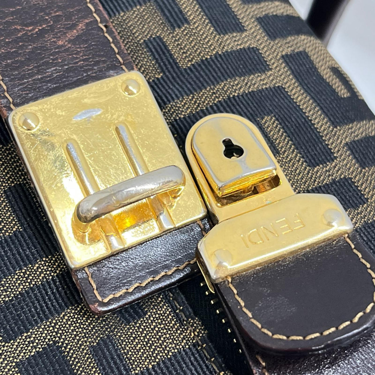 ズッカ柄ハンドバッグ ボストンバッグ