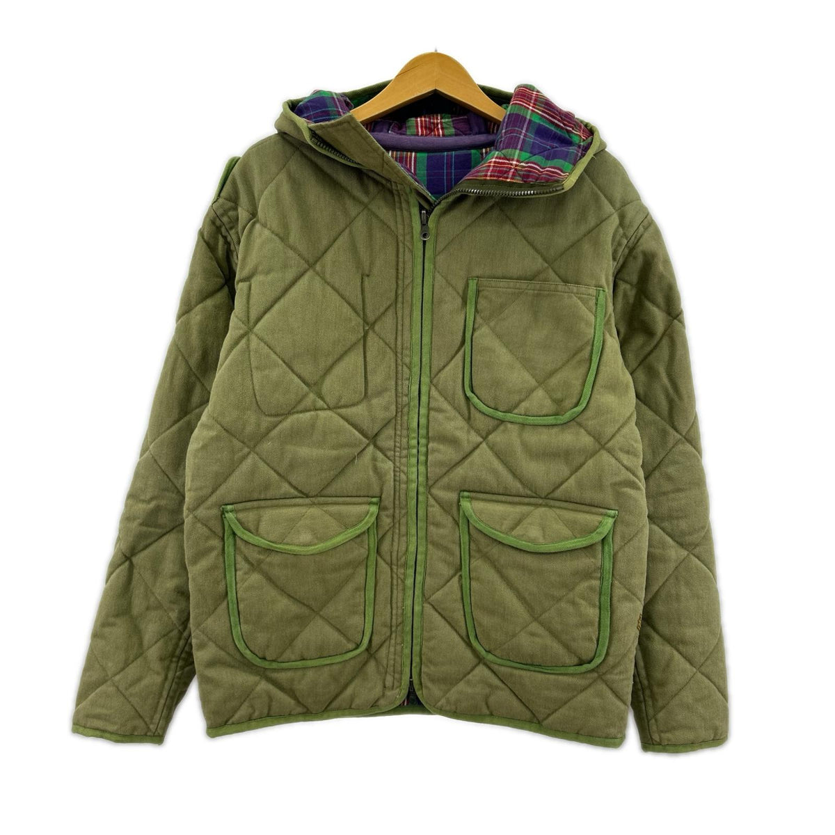 ジャケット Quilted Hooded Reversible Jacket GRN S S