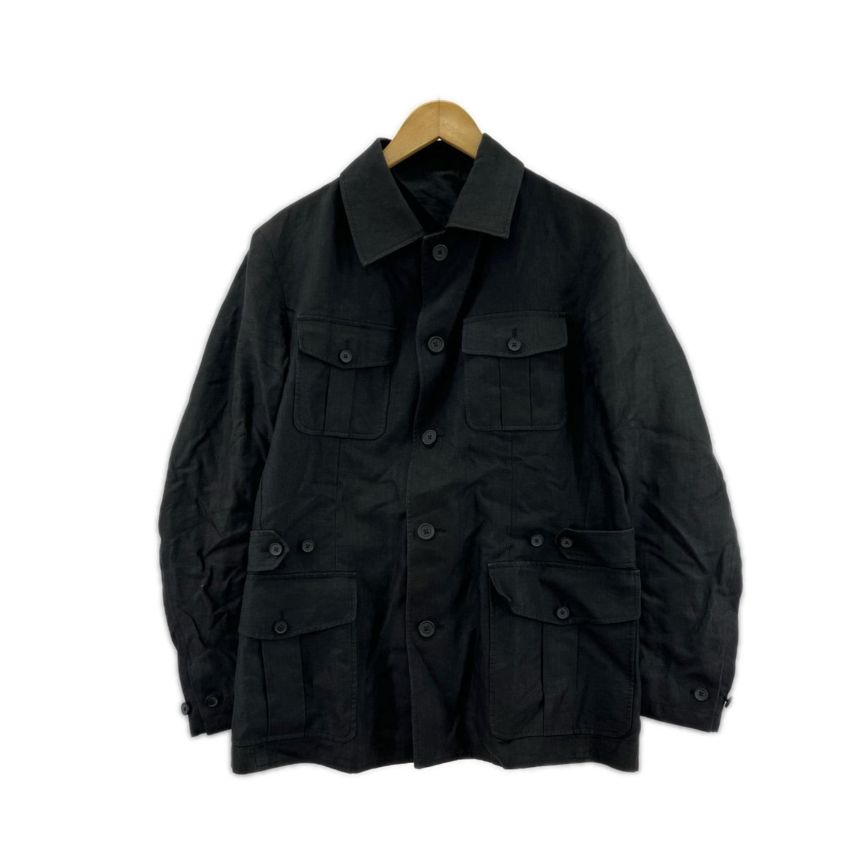 ジャケット CORDINGS/LINEN SAFARI JACKE (38R) ブラック