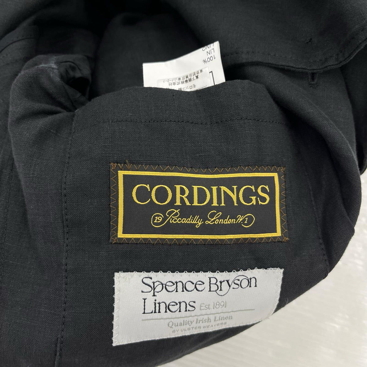 ジャケット CORDINGS/LINEN SAFARI JACKE (38R) ブラック