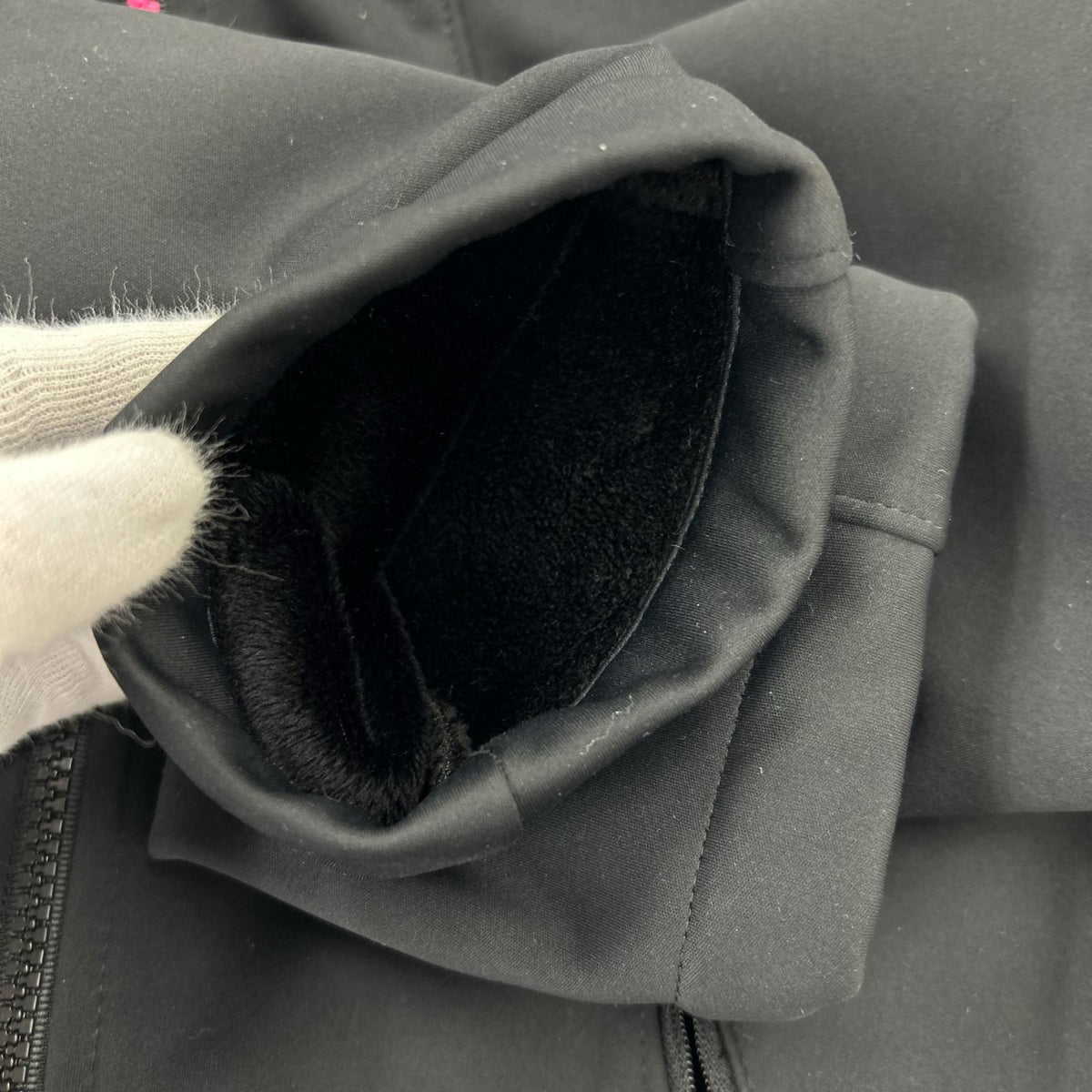 ジャケット ZIP UP 裏ﾌﾘｰｽ ﾊﾟｰｶｰ ﾌﾞﾗｯｸ M ブラック