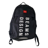 リュック・デイパック BEAMS DESIGN ﾛｺﾞ刺繍 ﾊﾞｯｸﾊﾟｯｸ 35L ﾌﾞﾗｯｸ フリー ブラック