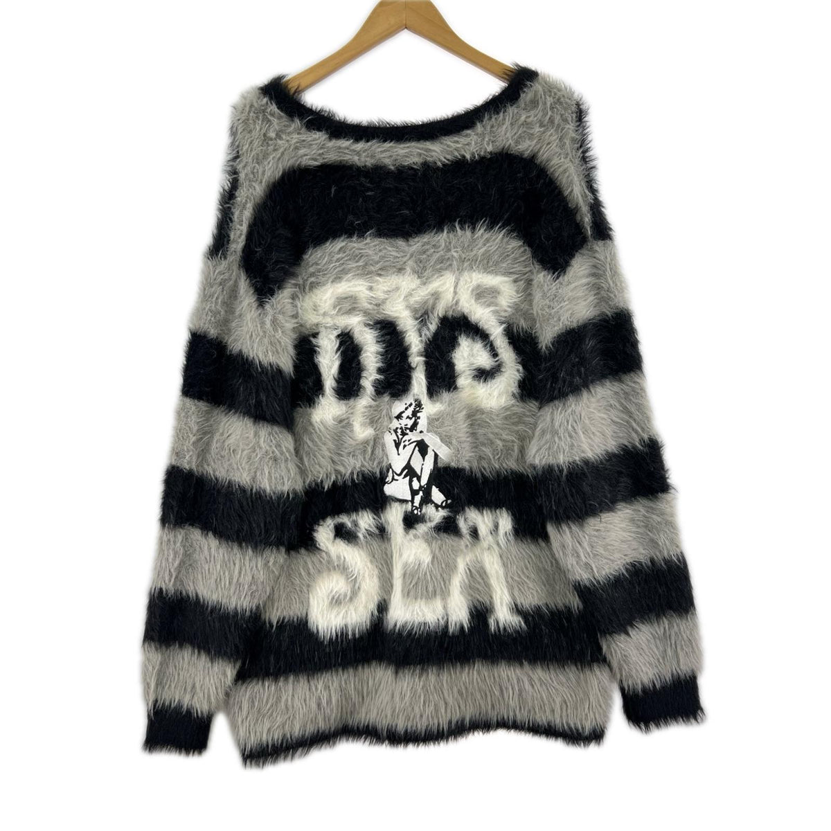 カーディガン × WDS KNIT CARDIGAN(L)ｸﾞﾚｰ×黒 L