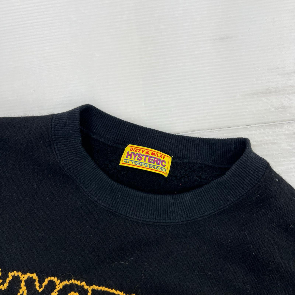 スウェット RED EYE FLASH刺繍ｵｰﾊﾞｰｻｲｽﾞｽｳｪｯﾄ(F)黒 フリー ブラック
