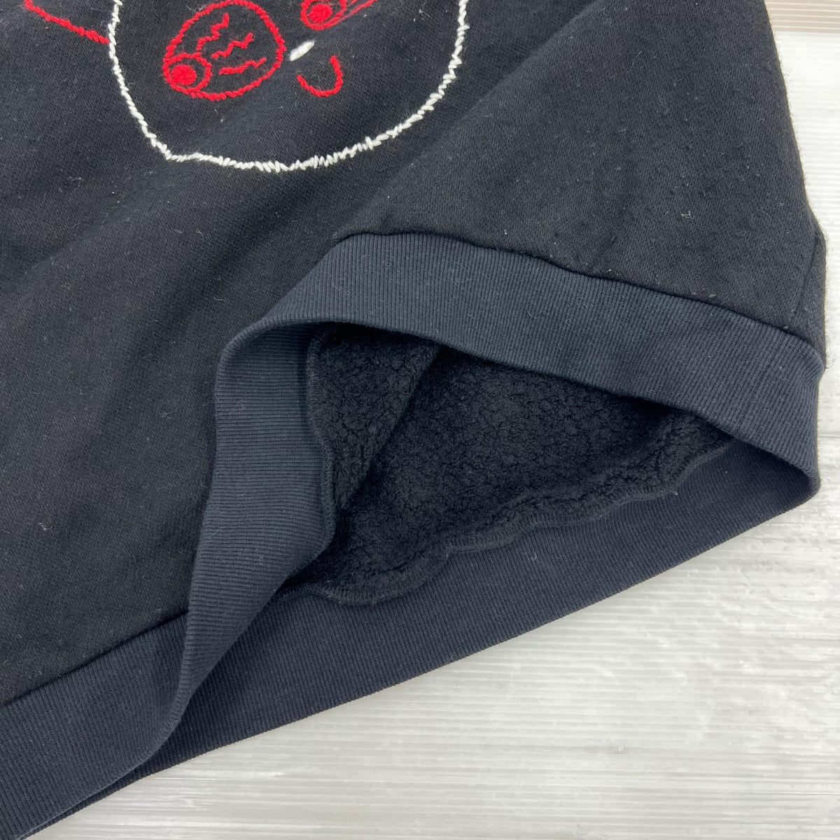 スウェット RED EYE FLASH刺繍ｵｰﾊﾞｰｻｲｽﾞｽｳｪｯﾄ(F)黒 フリー ブラック
