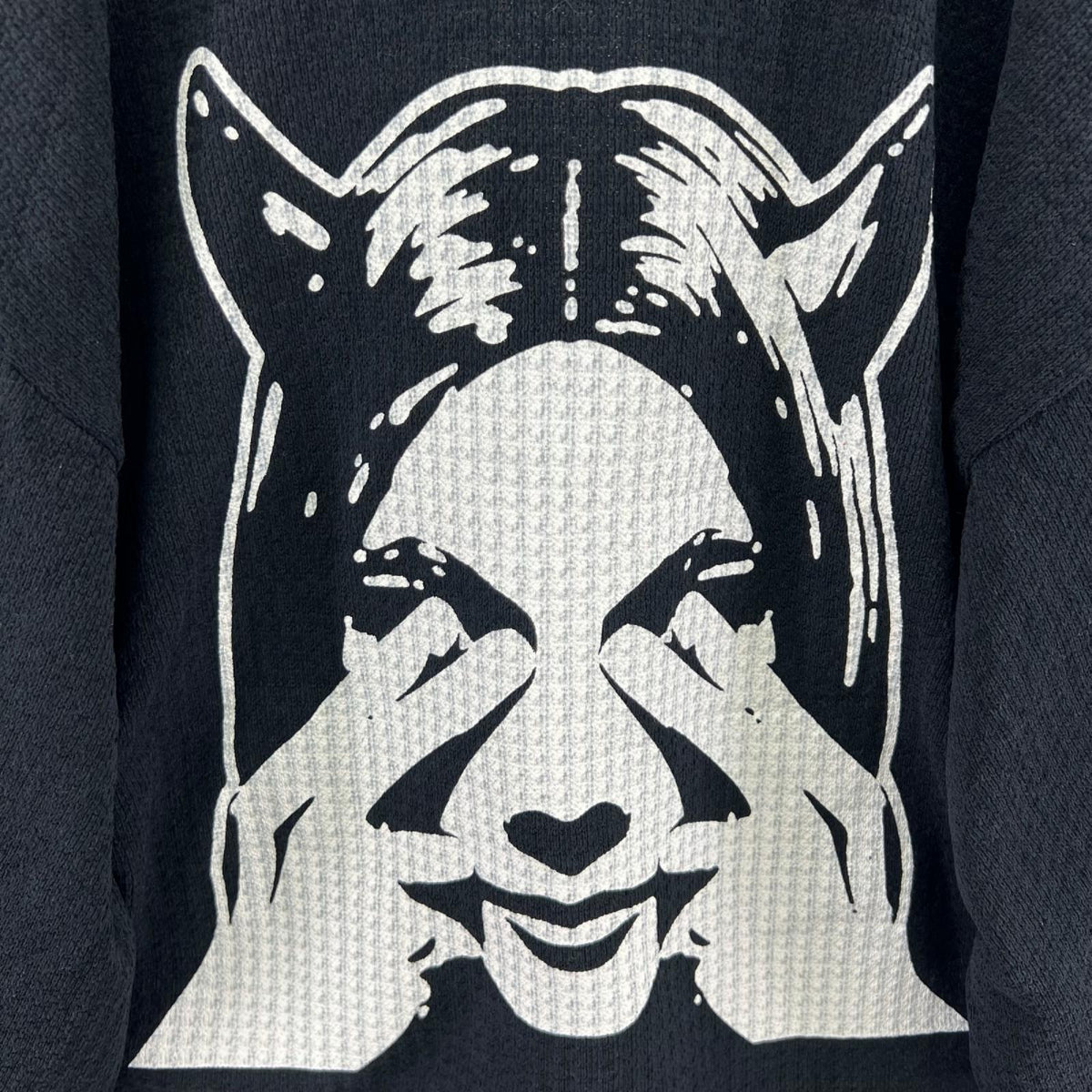 カーディガン SEE NO EVILｵｰﾊﾞｰｻｲｽﾞｶｰﾃﾞｨｶﾞﾝ(F)黒 フリー ブラック