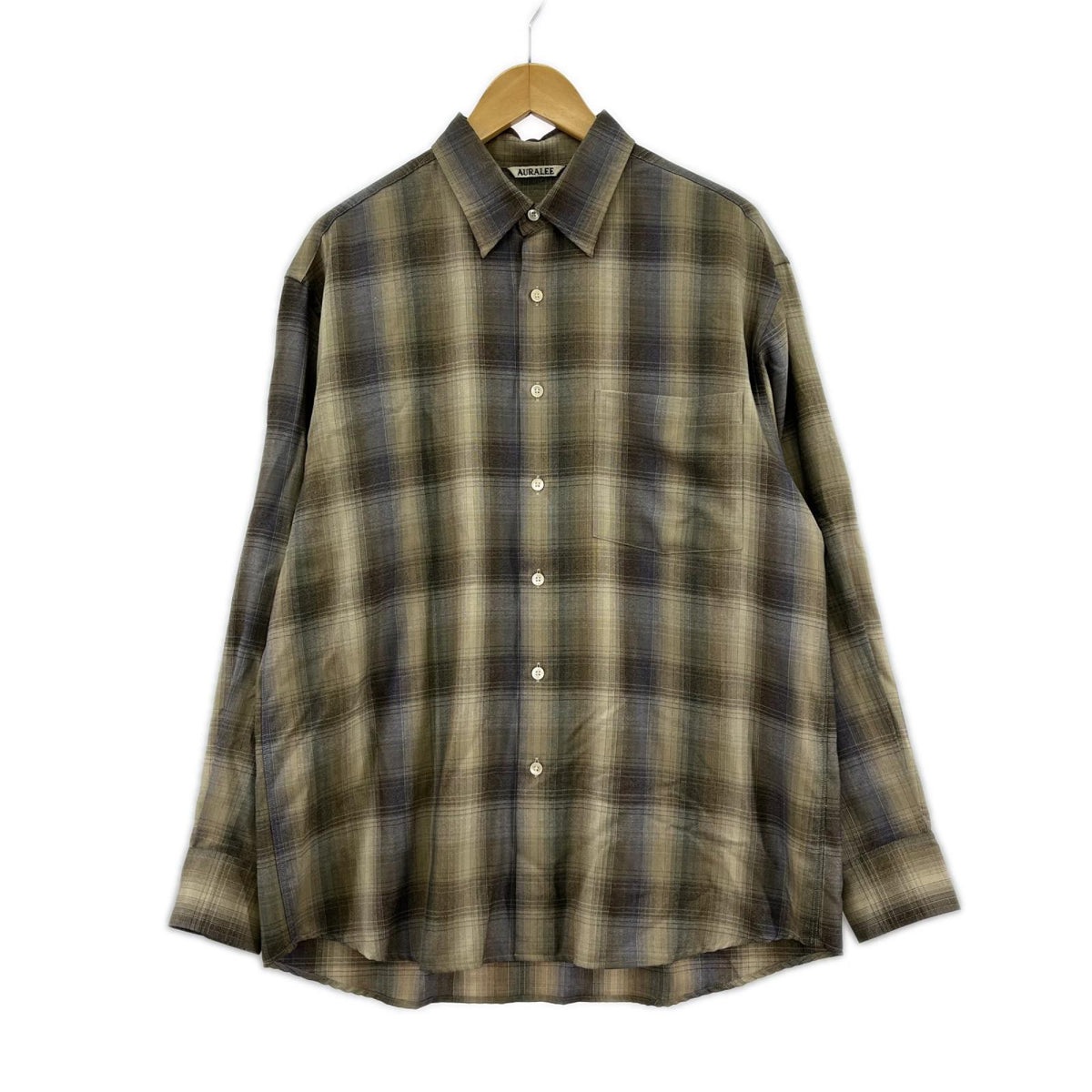 長袖シャツ 25AW SUPER LIGHT WOOL CHECKSHIRT 3 ベージュ