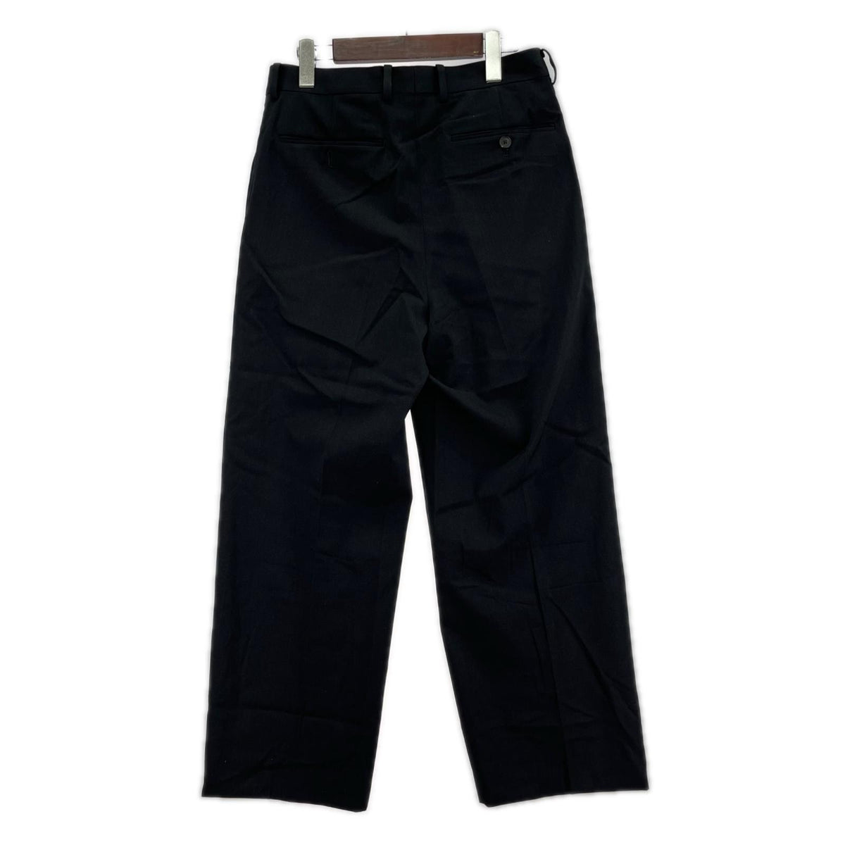 パンツ LIGHT WOOL MAX GABARDINE TWO-TUCK SLACKS 3 ブラック