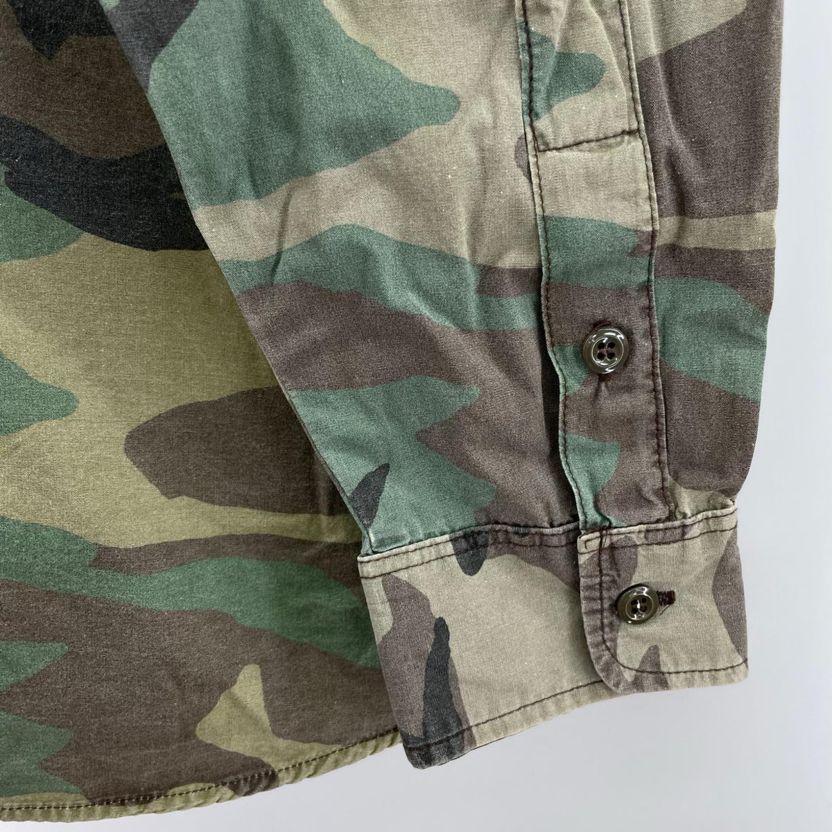 長袖シャツ 90s OLD　STUSSY OUTDOOR 長袖迷彩シャツ-M M