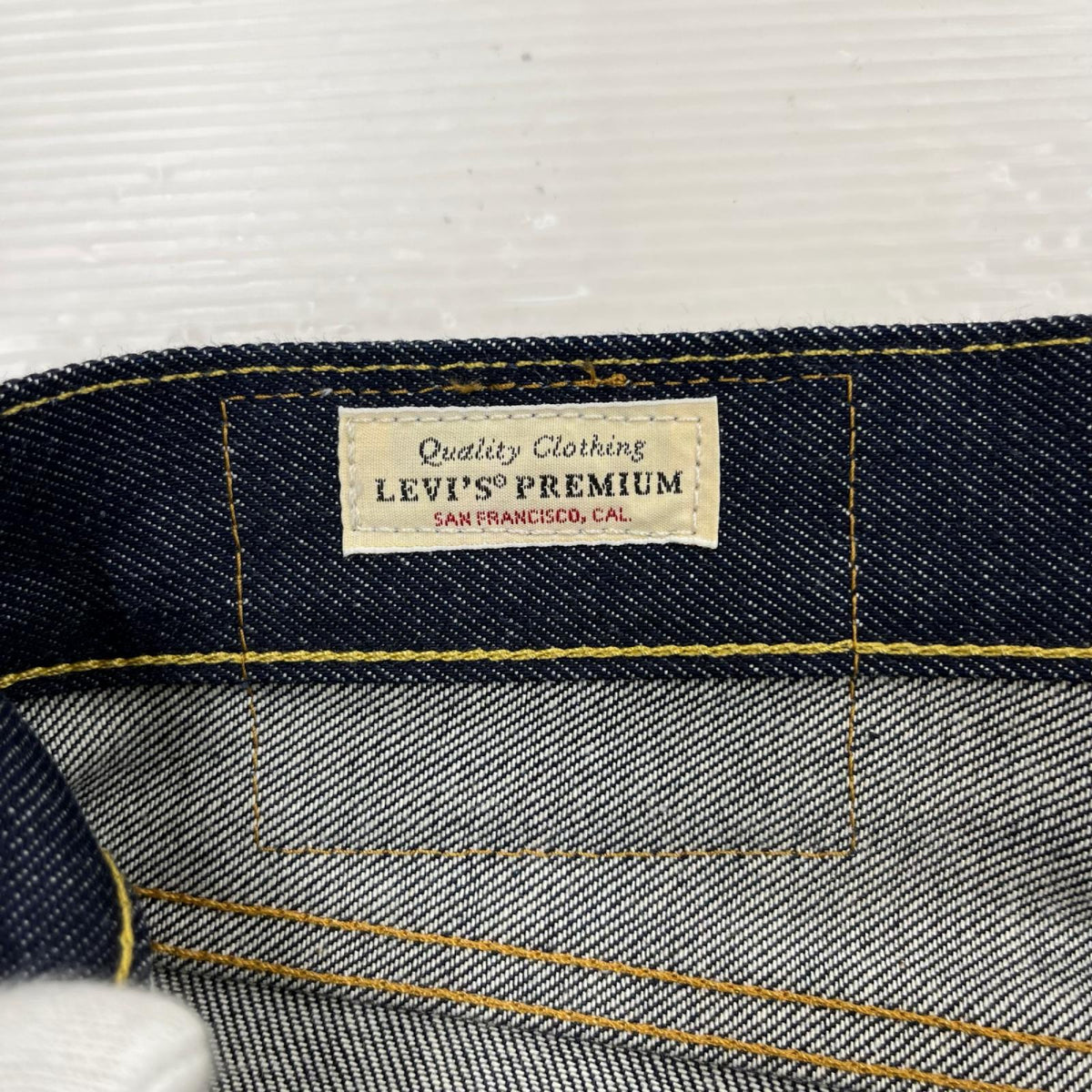 デニムパンツ PREMIUM 501 BIG E 赤耳 38 ネイビー