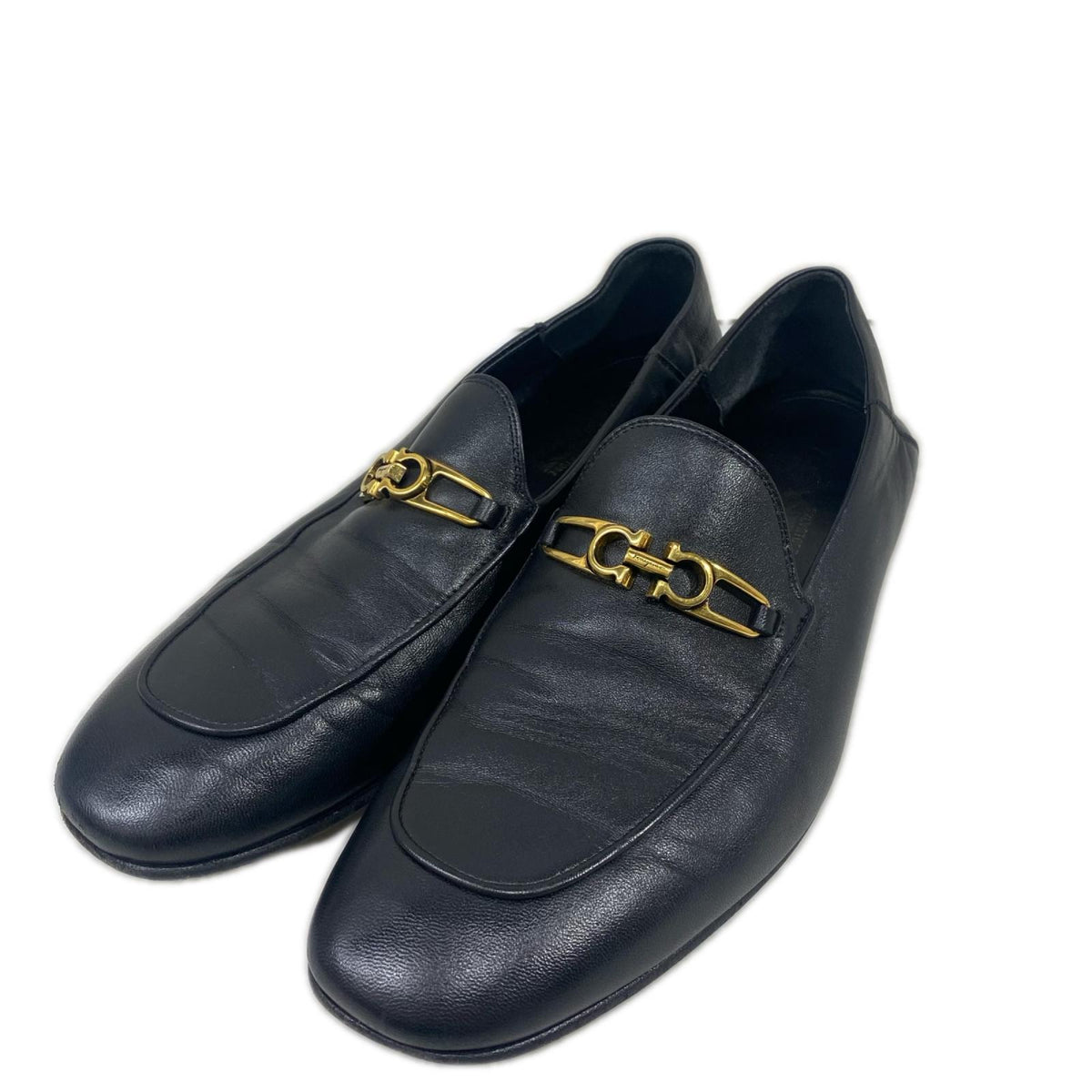 S.Ferragamo/ﾚｻﾞｰｼｭｰｽﾞ/黒/8ﾊｰﾌ