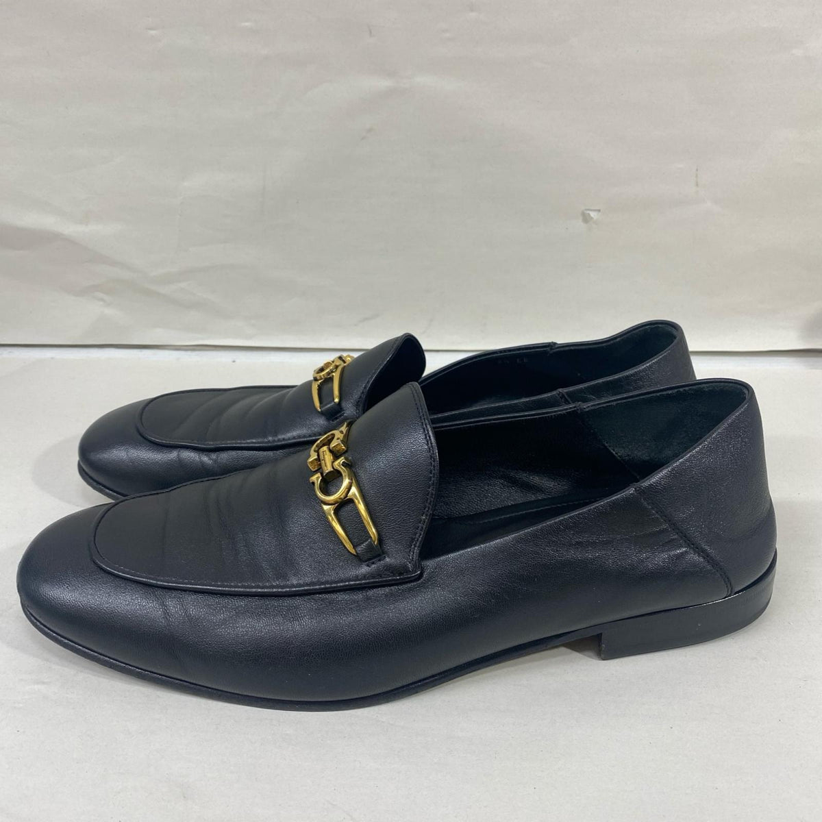 S.Ferragamo/ﾚｻﾞｰｼｭｰｽﾞ/黒/8ﾊｰﾌ