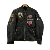 レザージャケット AGED STAND SINGLE RIDERS JACKET 黒 (L) L ブラック