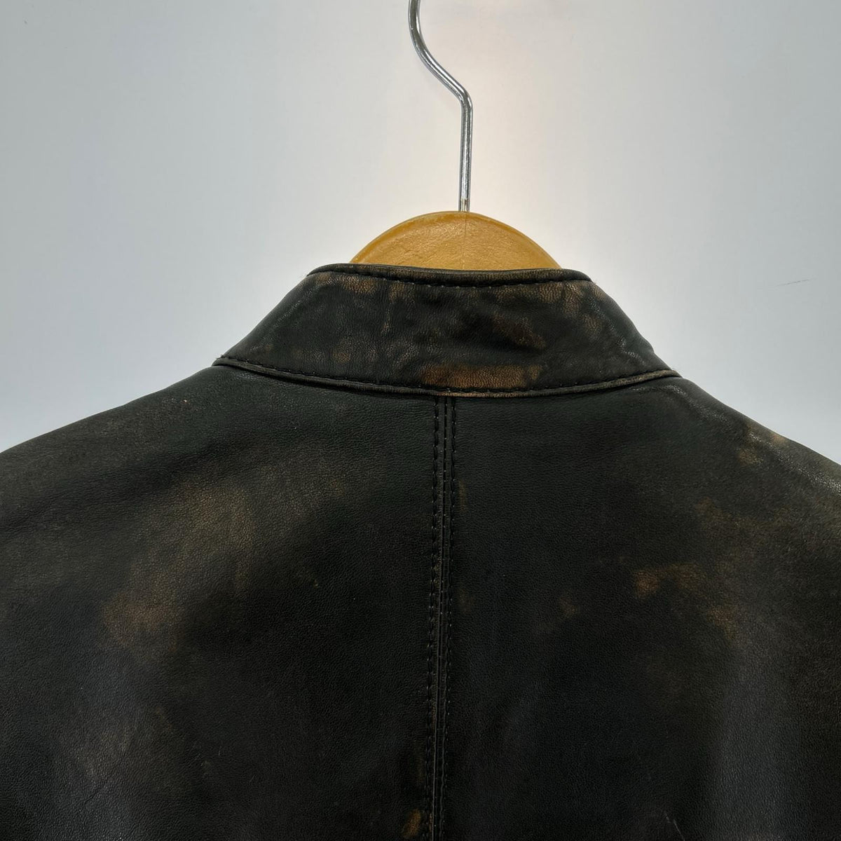 レザージャケット AGED STAND SINGLE RIDERS JACKET 黒 (L) L ブラック
