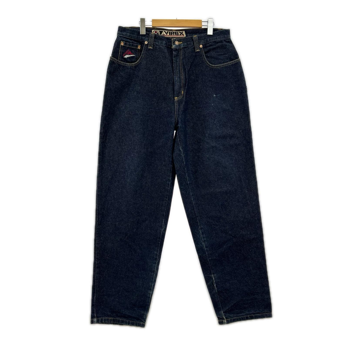 デニムパンツ 90-00s CLASSIC DUNGAREE BRAND ﾜｲﾄﾞ W36 36 ネイビー
