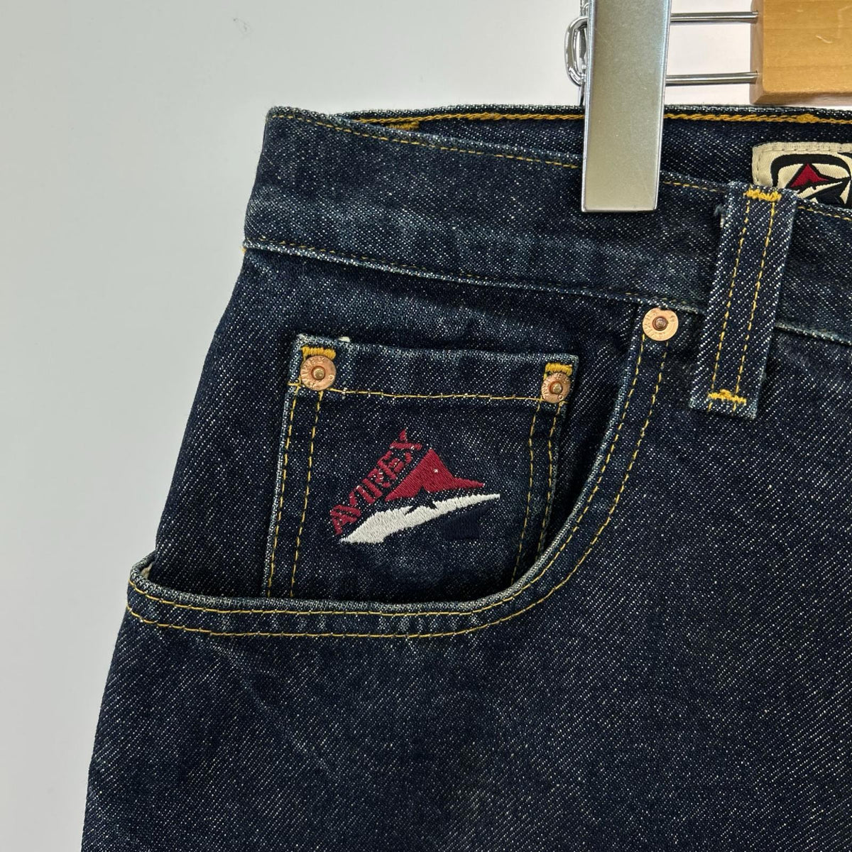 デニムパンツ 90-00s CLASSIC DUNGAREE BRAND ﾜｲﾄﾞ W36 36 ネイビー