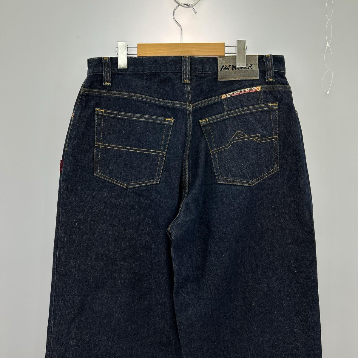 デニムパンツ 90-00s CLASSIC DUNGAREE BRAND ﾜｲﾄﾞ W36 36 ネイビー
