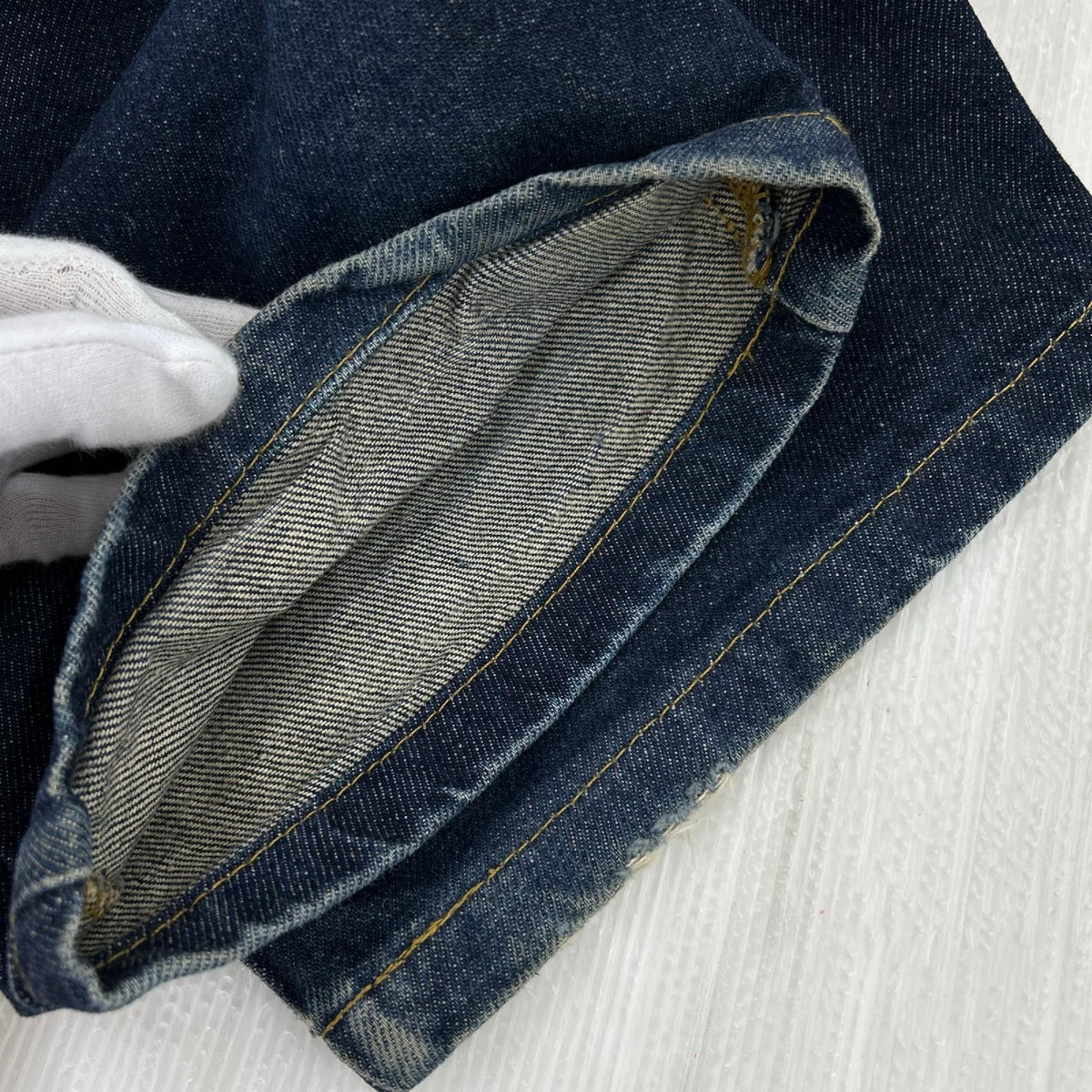 デニムパンツ 90-00s CLASSIC DUNGAREE BRAND ﾜｲﾄﾞ W36 36 ネイビー