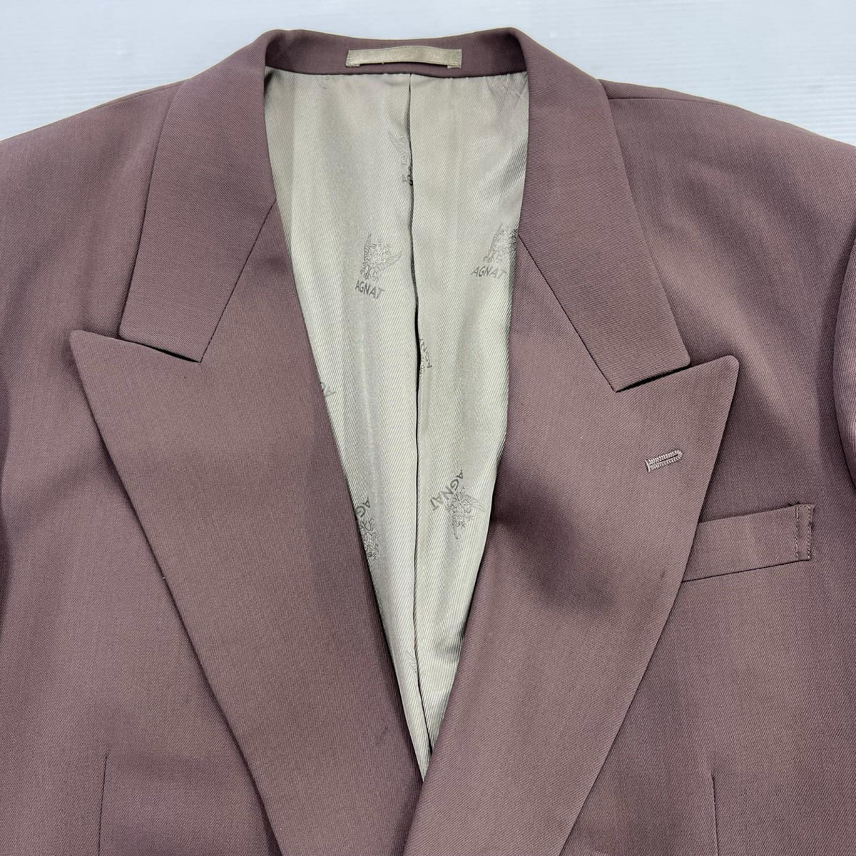 セットアップ AGNAT HOMME ｼﾞｬｹｯﾄ＆ﾂｰﾀｯｸ ｽﾗｯｸｽ 茶 L ブラウン