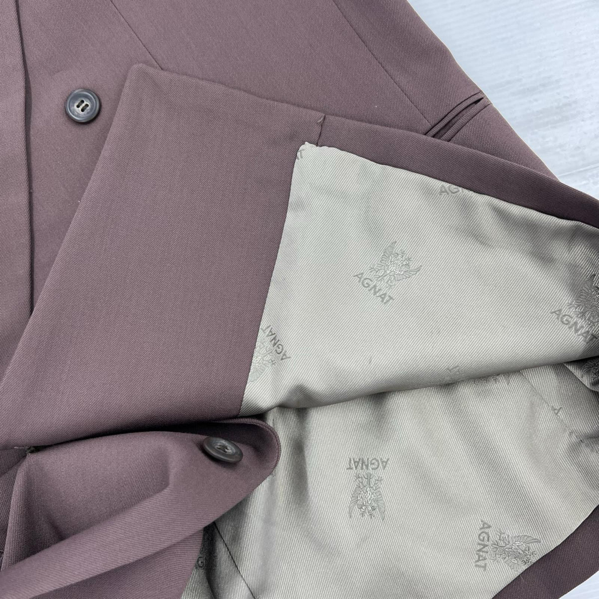 セットアップ AGNAT HOMME ｼﾞｬｹｯﾄ＆ﾂｰﾀｯｸ ｽﾗｯｸｽ 茶 L ブラウン