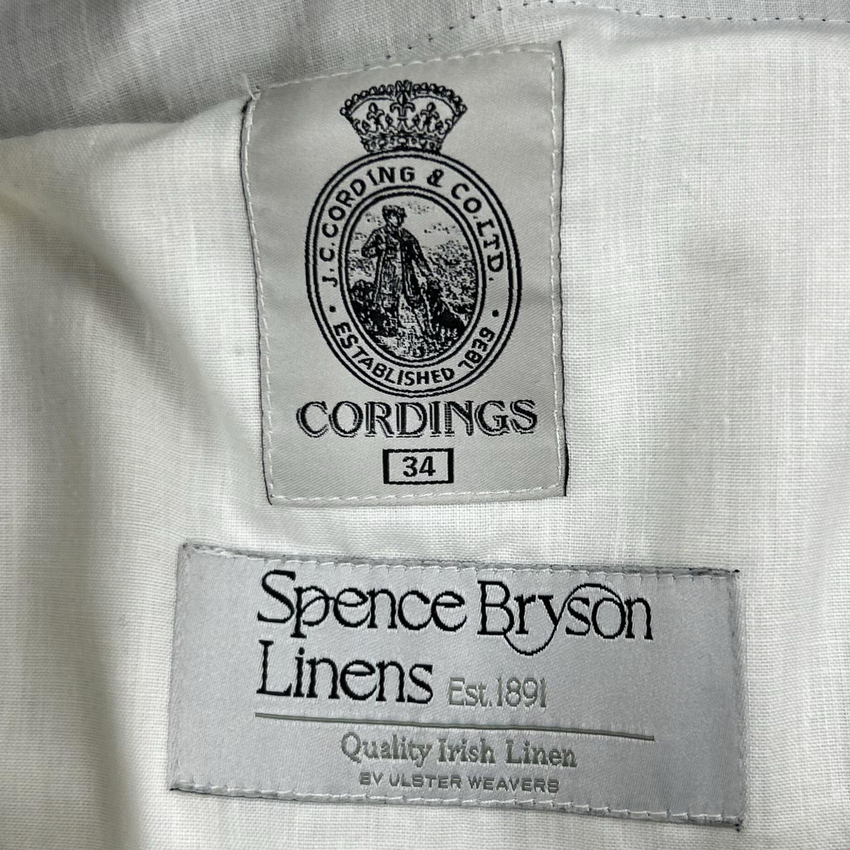 パンツ CORDINGS Spence Bryson ﾘﾈﾝ ﾌﾟﾘｰﾂ (W35) 34 ブラウン