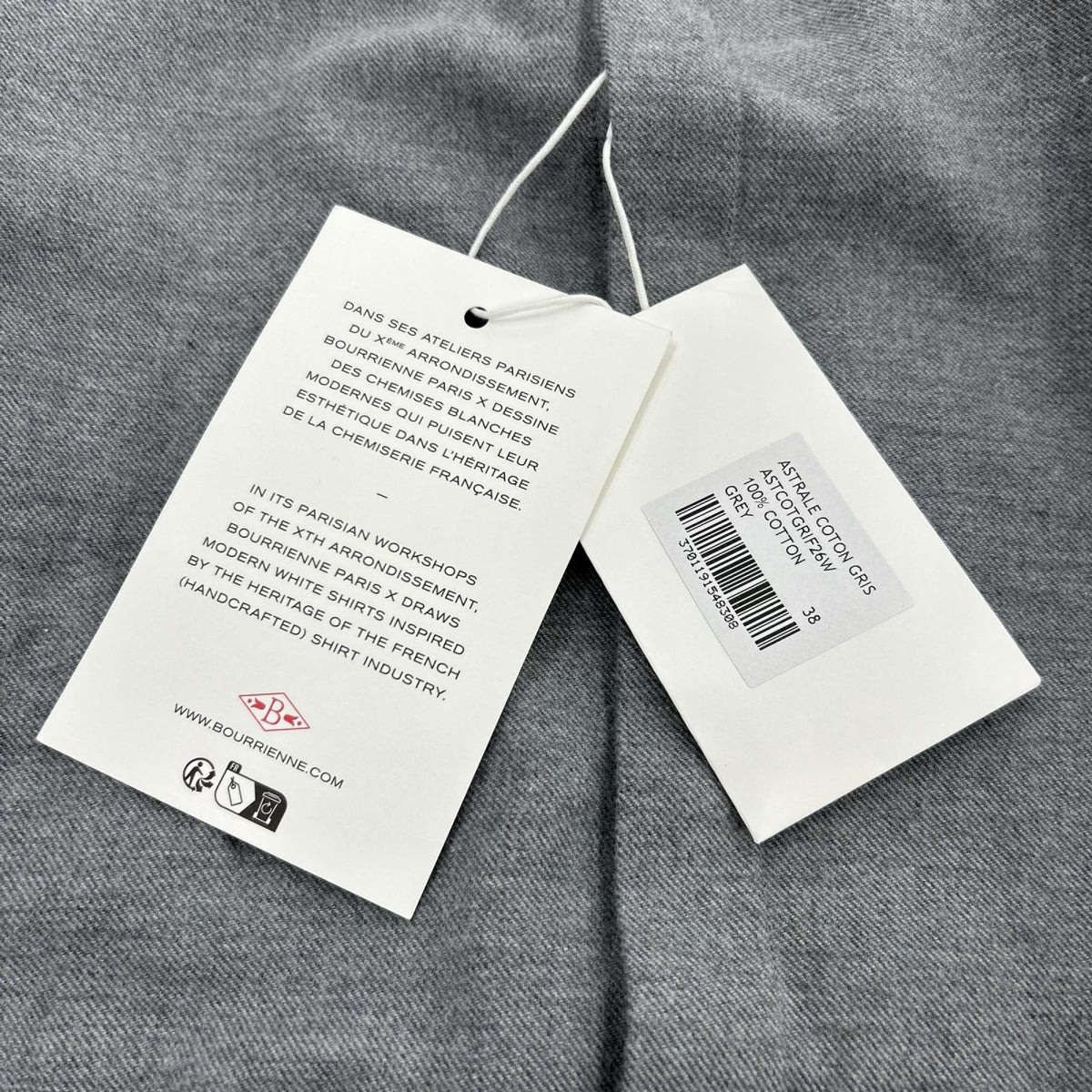 長袖シャツ BOURRIENNE PARIS X 比翼 ｸﾞﾚｰ (38) 38 グレー