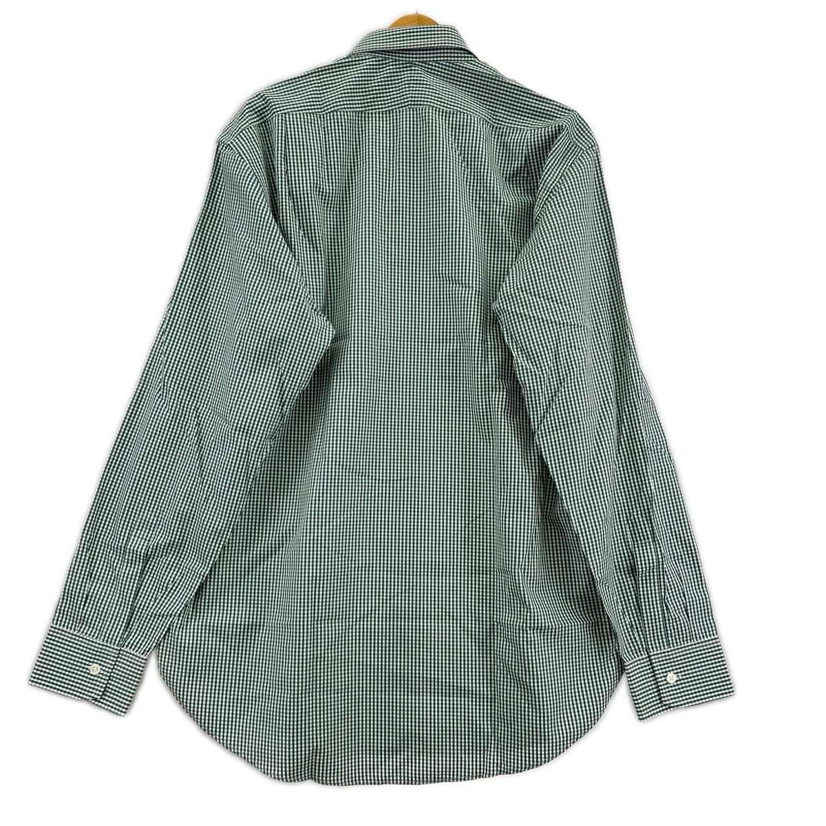 長袖シャツ EASTMOND APPAREL ｷﾞﾝｶﾞﾑﾁｪｯｸ 白緑 (XL)