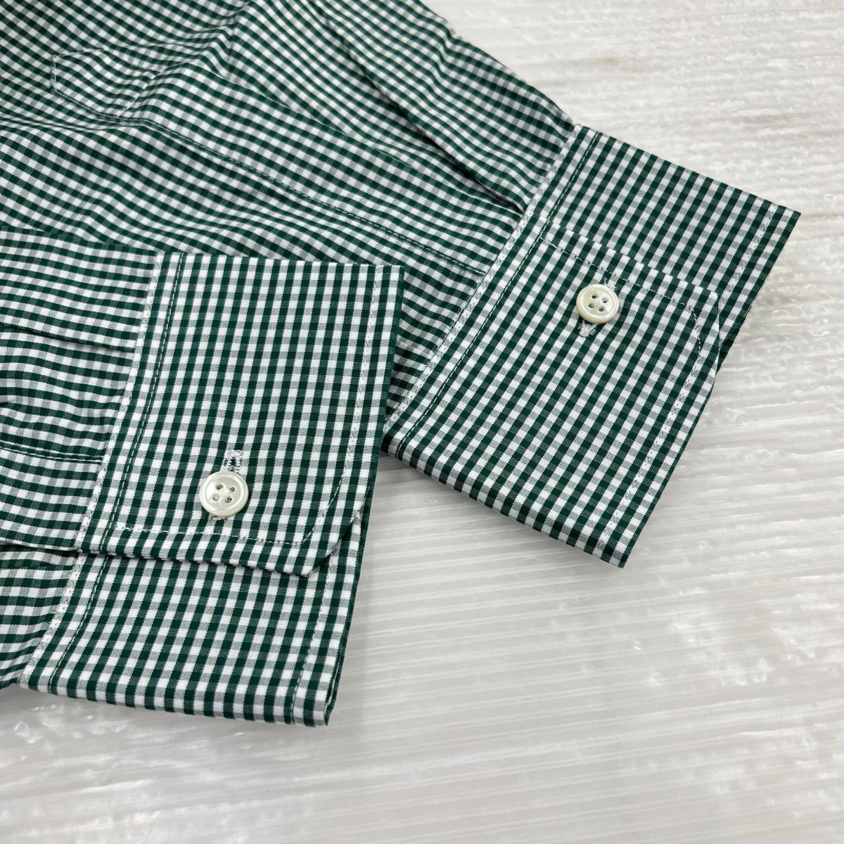 長袖シャツ EASTMOND APPAREL ｷﾞﾝｶﾞﾑﾁｪｯｸ 白緑 (XL)