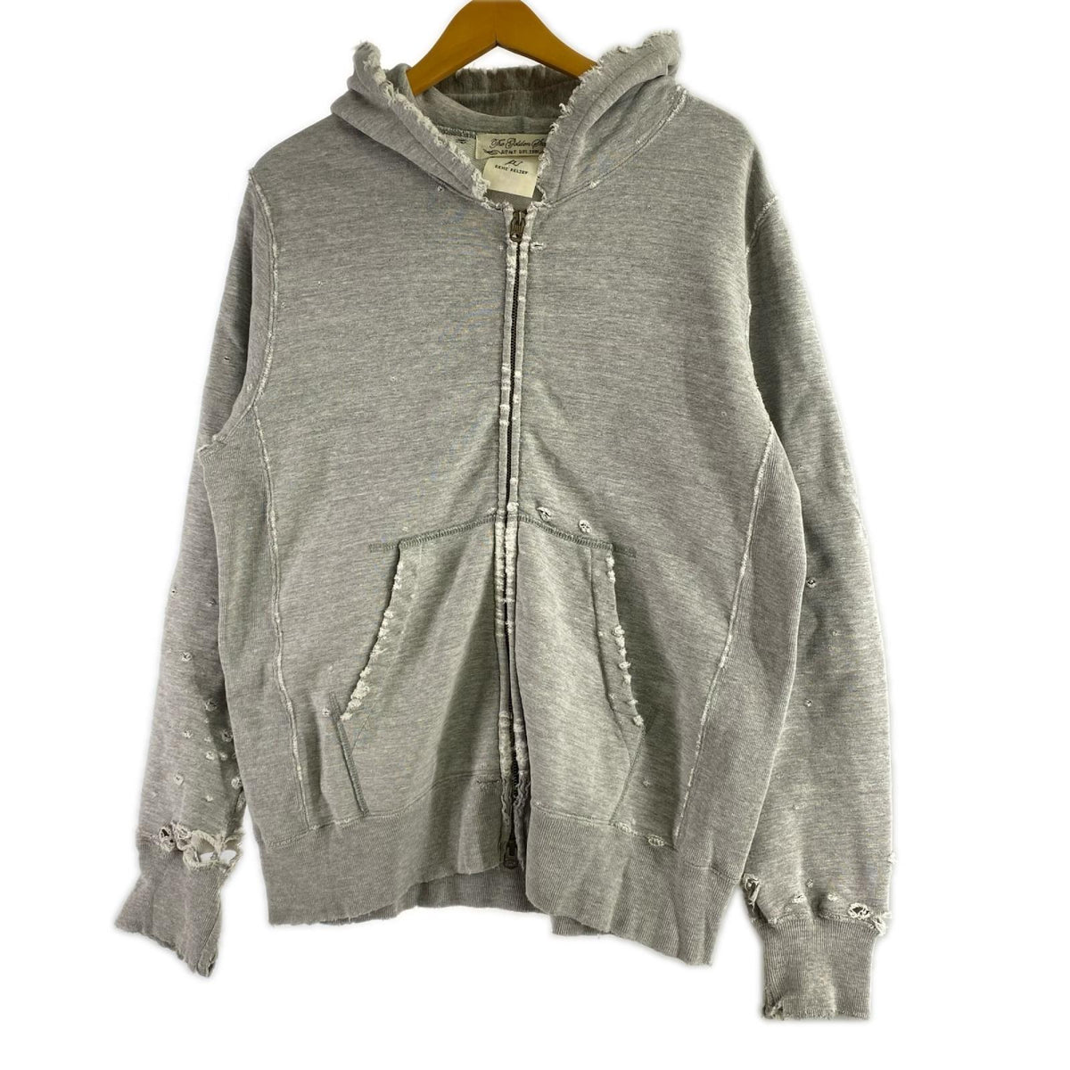パーカー ﾀﾞﾒｰｼﾞ加工 ｼﾞｯﾌﾟｱｯﾌﾟﾊﾟｰｶｰ ｸﾞﾚｰ (M) M グレー