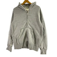 パーカー ﾀﾞﾒｰｼﾞ加工 ｼﾞｯﾌﾟｱｯﾌﾟﾊﾟｰｶｰ ｸﾞﾚｰ (M) M グレー