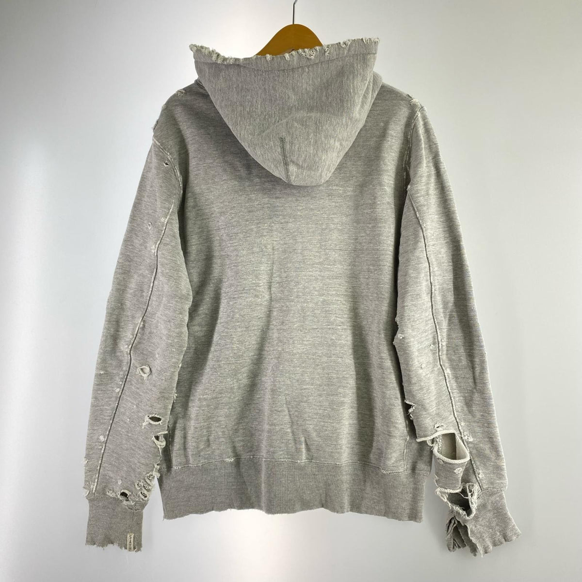 パーカー ﾀﾞﾒｰｼﾞ加工 ｼﾞｯﾌﾟｱｯﾌﾟﾊﾟｰｶｰ ｸﾞﾚｰ (M) M グレー