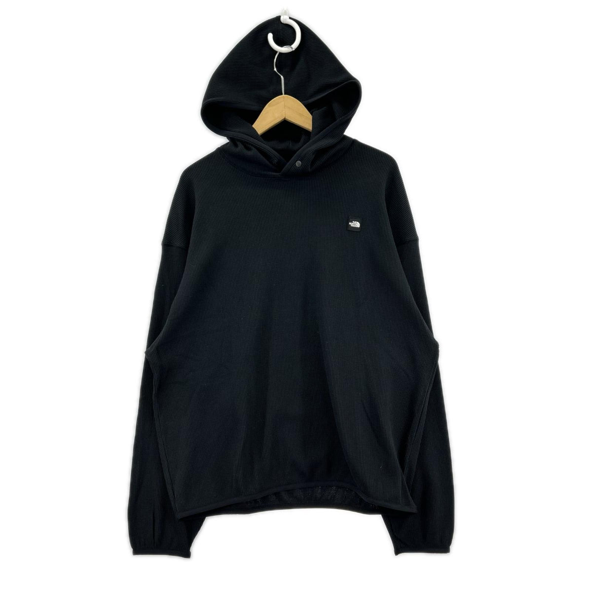 パーカー WAFFLE HOOD PULLOVER BLK L L ブラック