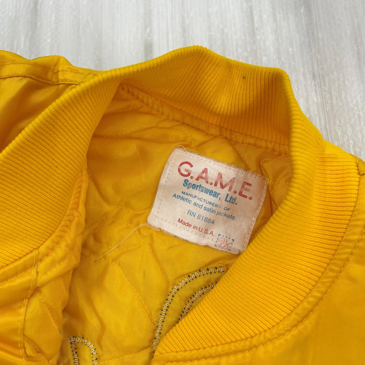 ジャケット G.A.M.E.Sportswear ｺｰﾁｼﾞｬｹｯﾄ USA製 黄 イエロー