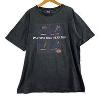 半袖Ｔシャツ 90s USA製 DAYTONA BIKE WEEK 1999 黒 (XL) ブラック