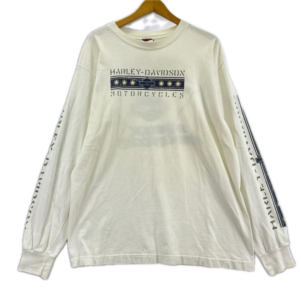長袖Ｔシャツ USA製 LogoｽﾘｰﾌﾞL/S L ホワイト