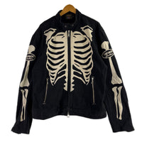 ジャケット VANSON ｽｹﾙﾄﾝｺｯﾄﾝｼﾞｬｹｯﾄ 黒 (XL) ブラック