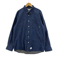 長袖シャツ WTAPS 18SS BD LS SHIRT COTTON DENIM 3 ｲﾝﾃﾞｨｺﾞ 3 ネイビー