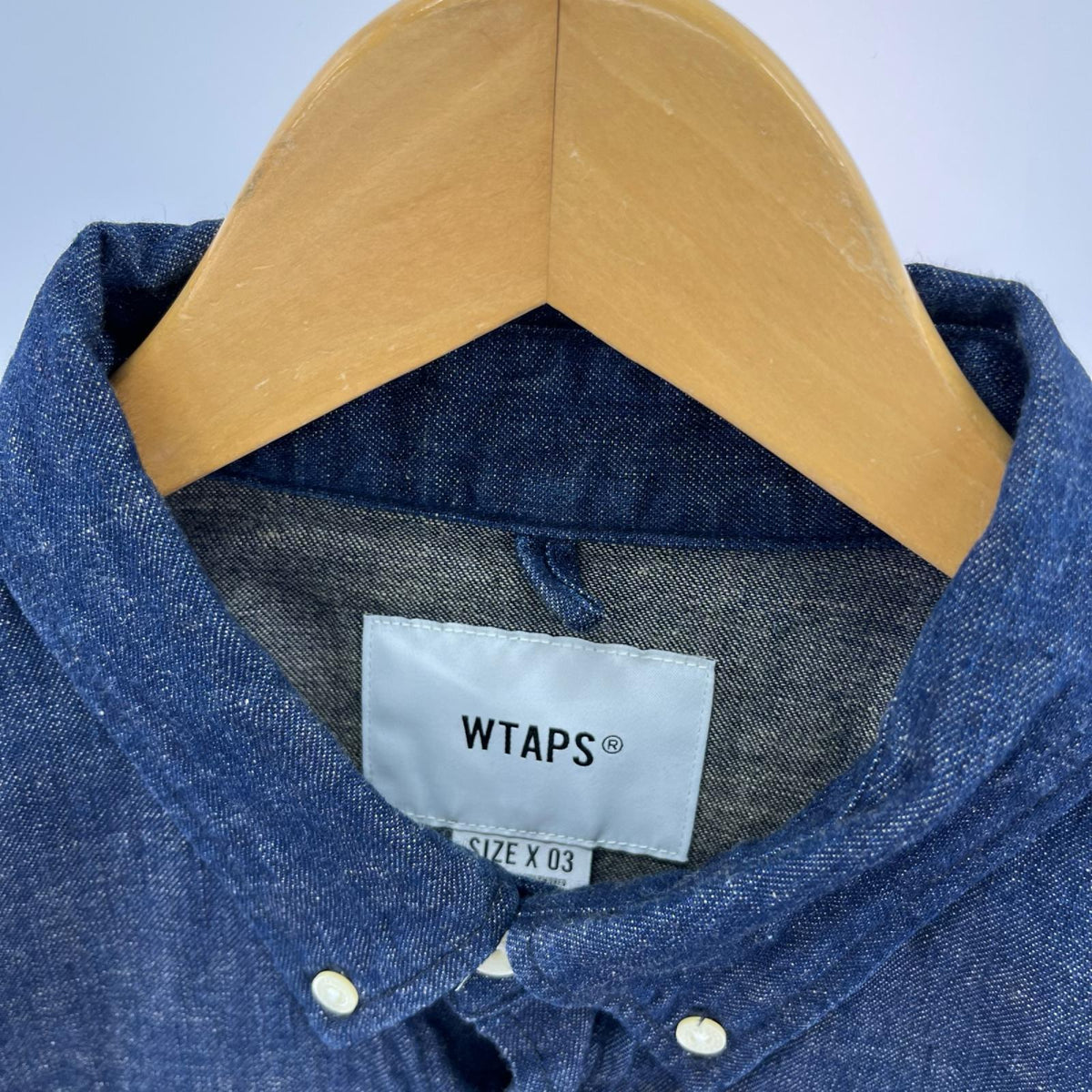 長袖シャツ WTAPS 18SS BD LS SHIRT COTTON DENIM 3 ｲﾝﾃﾞｨｺﾞ 3 ネイビー