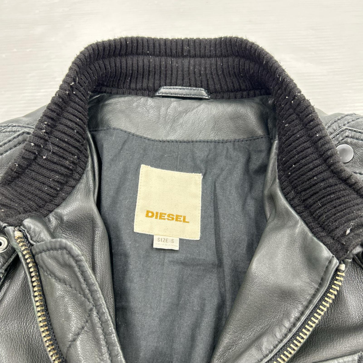レザージャケット 00s 4ﾎﾟｹｯﾄ ｼﾞｯﾌﾟｱｯﾌﾟ 黒 (S) S ブラック