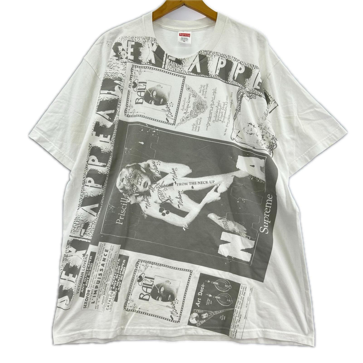 半袖Ｔシャツ 24SS Collage Tee 総柄 白 (XL) ホワイト