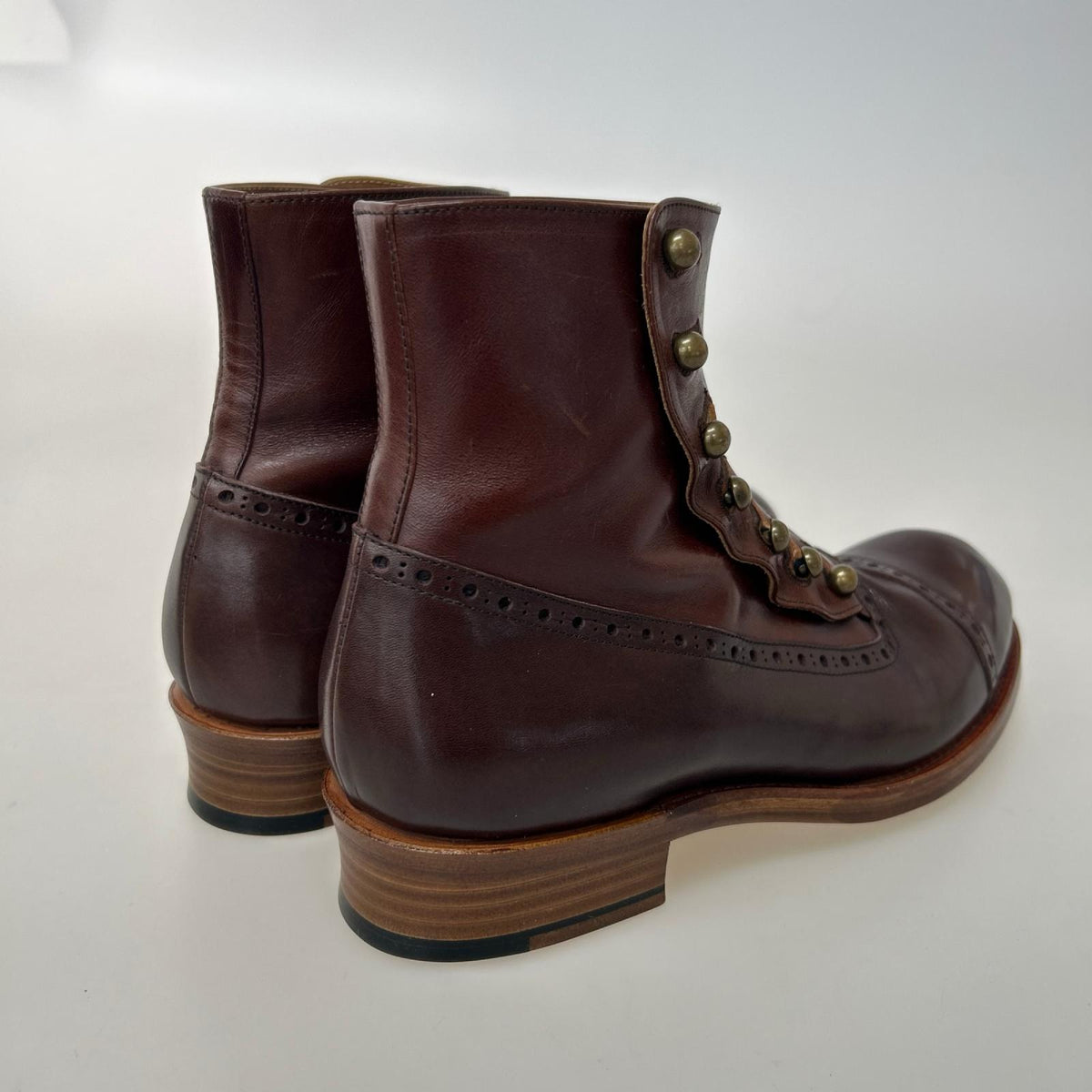 ブーツ chausser ﾎﾞﾀﾝﾌﾞｰﾂ C-7039 26cm (US8 UK7 1/2 EU42) ブラウン