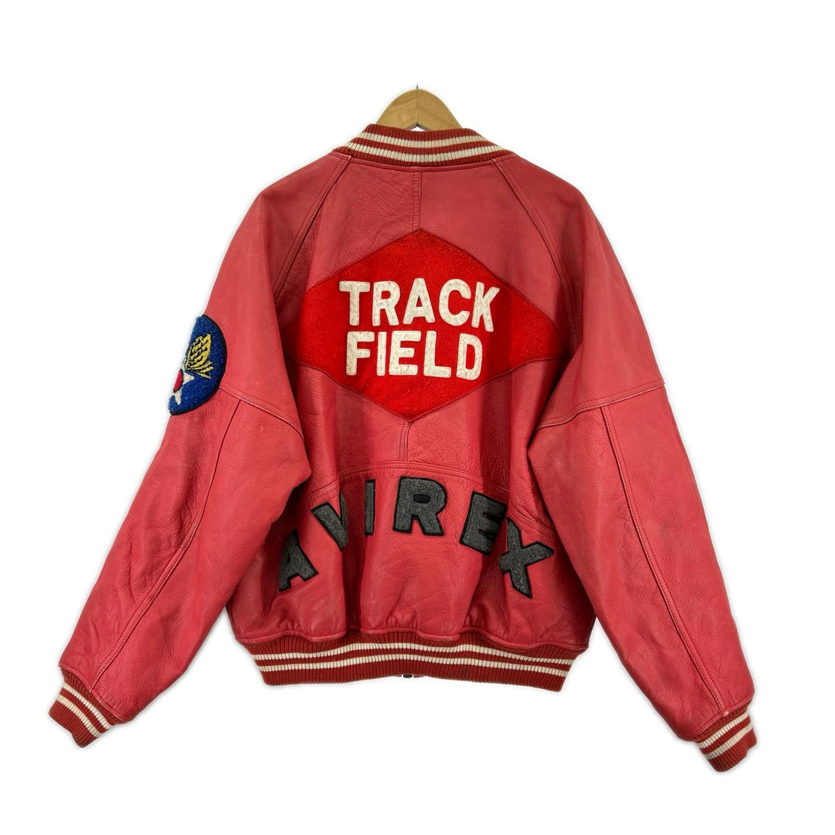 レザージャケット 90s ﾚｻﾞｰｽﾀｼﾞｬﾝ M レッド